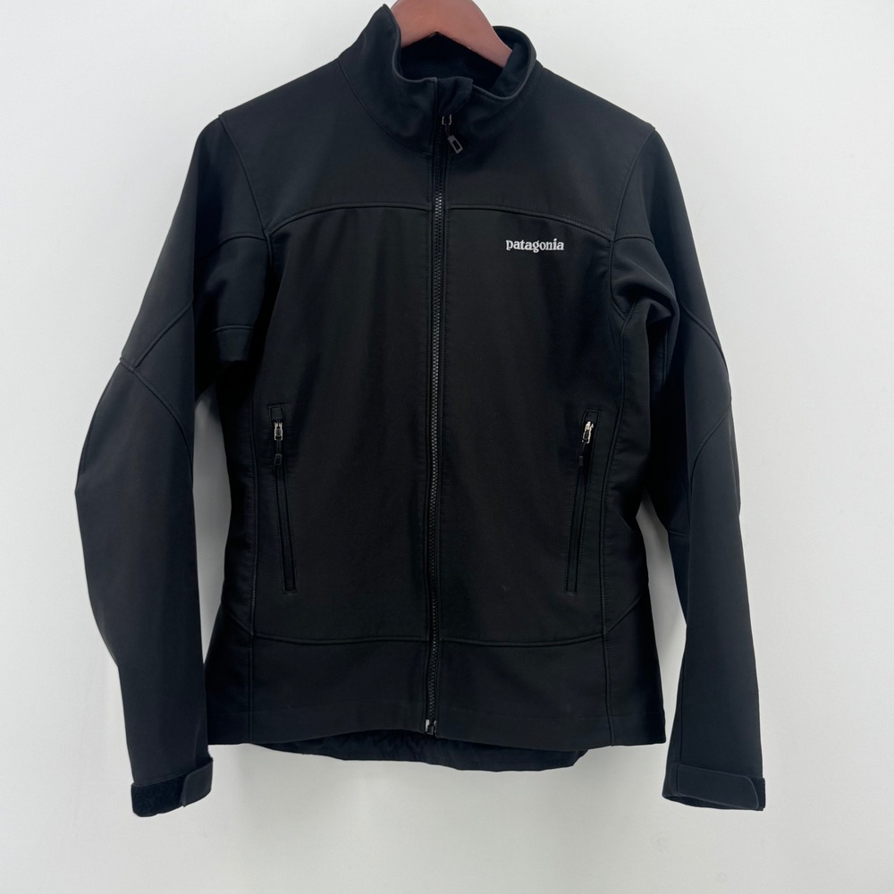 Patagonia Polartec Softshell‎ Jacket Womens Medium Black Full Zip Outdoor Coat